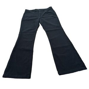 Express Jeans Womens Black Mid Rise Boot Cut Denim Size 12 Long